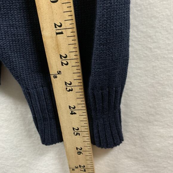 Mens Windowpane Cardigan Sweater Sz XL Navy Heritage Ivy League Preppy Grandpa - Picture 5 of 10